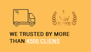 Removalist Trust Badge: Over 4500 Satisfied Clients.